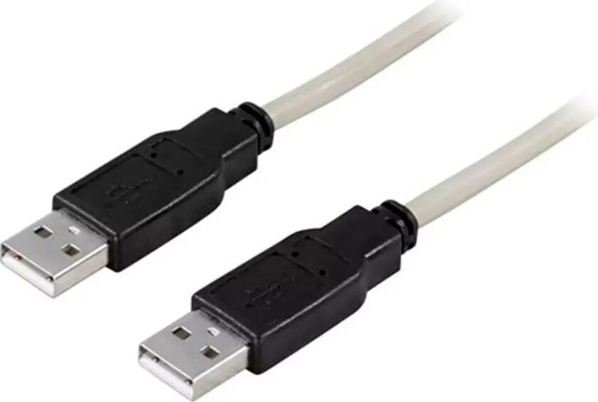USB-A 2.0 til USB-A 2.0 Kabel - 1 m. - Svart