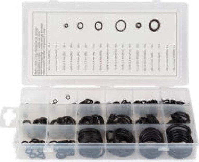 Metrisk Nitril O-Ring Sortiment - 225 Stk