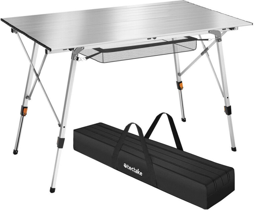 Campingbord Bastian Høydejusterbar og sammenleggbar - sølv