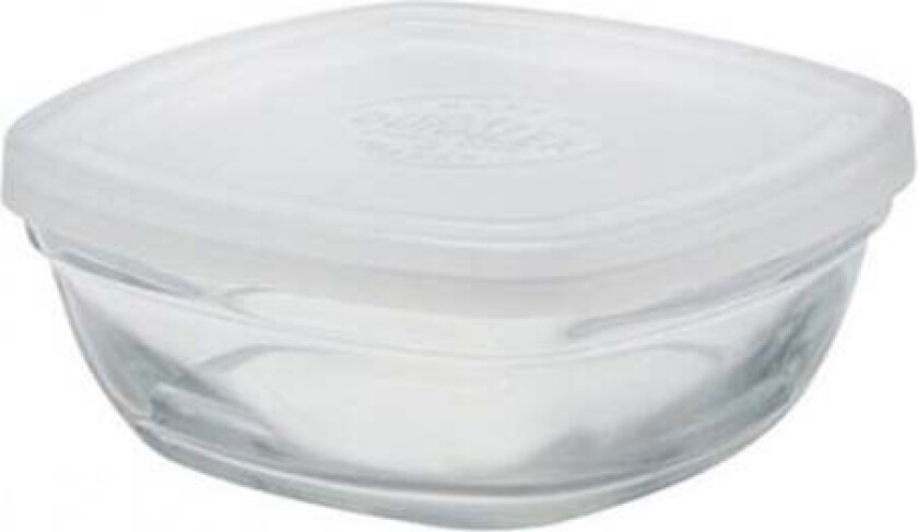 Matboks Freshbox Transparent Square Med lokk (9 cm) (9 cm)