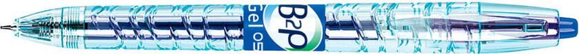 Pilot B2P Gel, Uttrekkbar med festeklemme, Blå, Gjennomsiktig, Blå, Plastikk, 0,5 mm, 0,32 mm