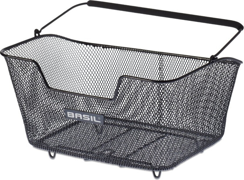 Base M, Bakre, Sykkelkurv, Stål, Svart, 14 l, 5 kg