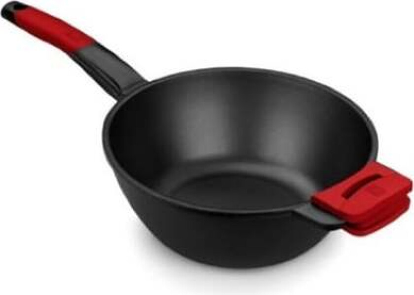Wok BRA A412028 Rød/Sort à 28 cm (à 28 cm)