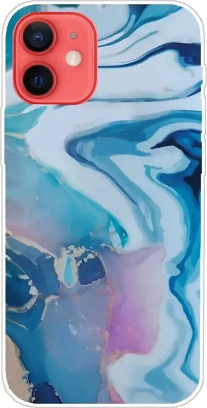 iPhone 13 Fleksibel Plast Deksel - Flydende Marmor