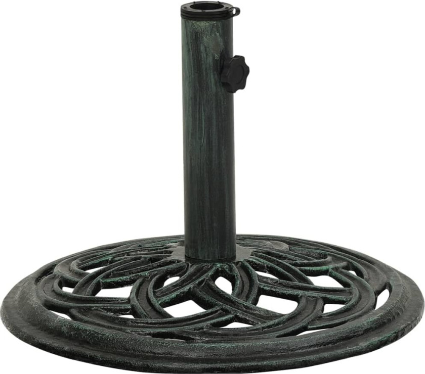 Parasollbase grønn 44x44x31 cm støpejern
