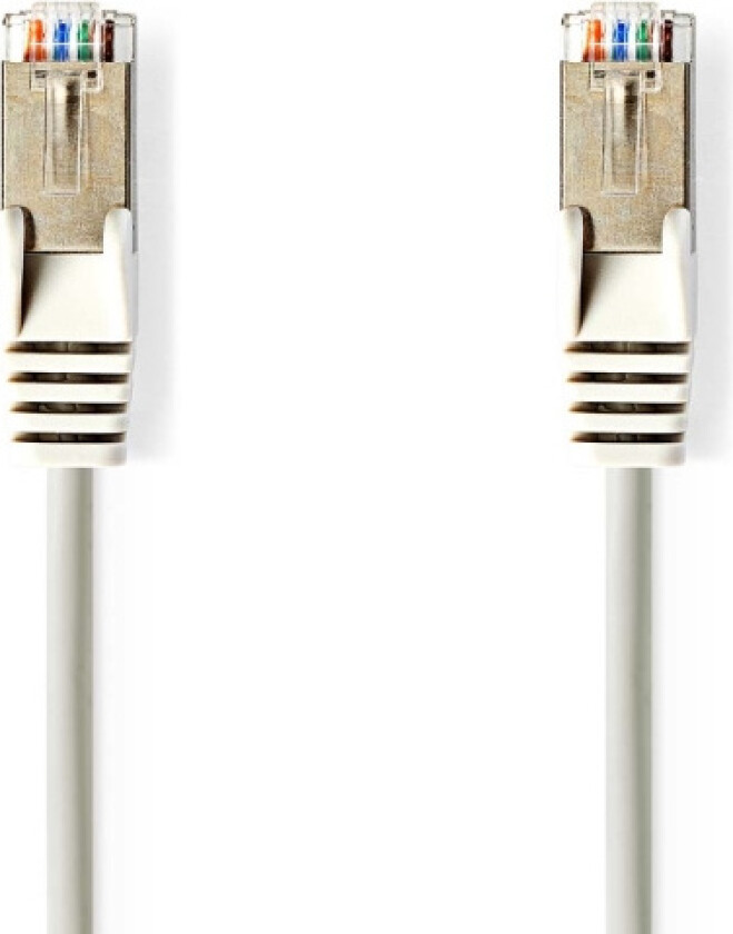 CAT5e nettverkskabel SF/UTP RJ45 Han RJ45 Han 1.50 m Rund PVC Grå Label