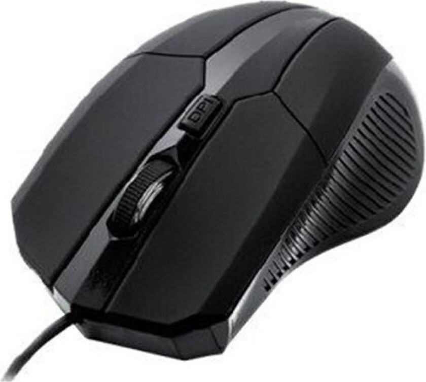 iBOX i005 - Mus - høyre- og venstrehåndet - laser - 3 knapper - kablet - USB - svart - OEM