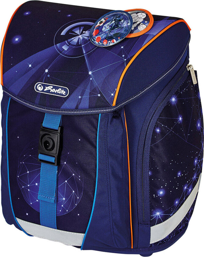 Herlitz FiloLight Plus Galaxy Game, Pencil pouch, Sport bag, Pennal, Skolesekk, Gutt, Barneskole, Ryggsekk, 16 l, Forlomme, Sidelomme