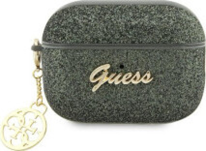Guess Gjett GUAP2GLGSHA AirPods Pro 2 deksel Grønn/Khaki Glitter Flake 4G Charm