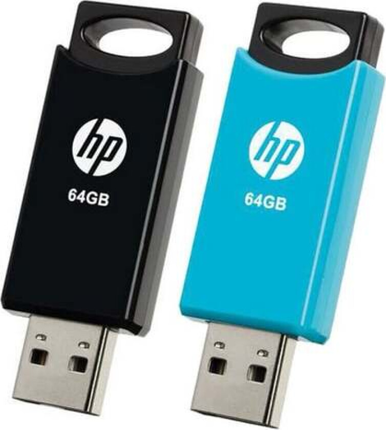 USB-Penn HP 4712847099760 USB 2.0 64GB 2 enheter Svart 64 GB