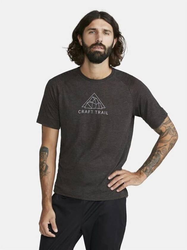 Pro Trail Wool SS Tee M Black/ Melange