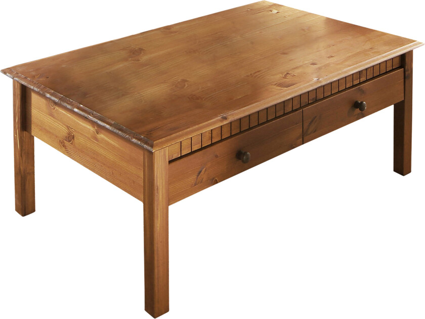 Kersey Sofabord 110 cm med Oppbevaring 2 Skuffer - Rødbrun