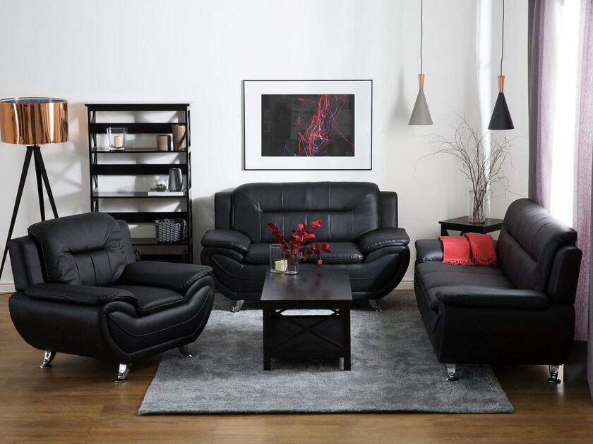 Leira Sofa 3-Seter - Svart
