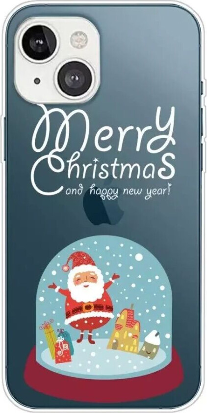 iPhone 14 Fleksibel Plast Jul Deksel - Snøkugle