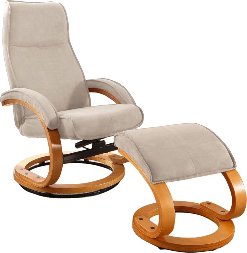 Pasha Lenestol Recliner Mikrofiber - Beige / Tre