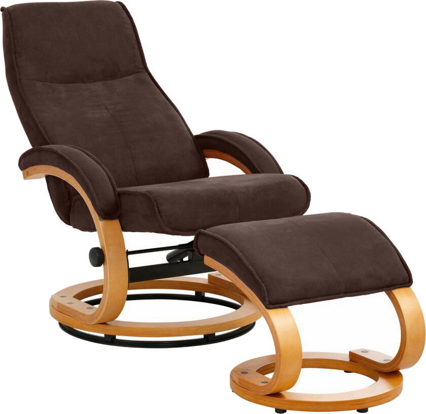 Pasha Reclinerlenestol Microfiber - Brun/Tre