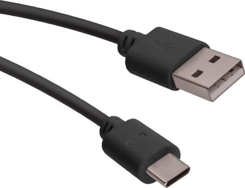 USB-kabel, typ C, 1 meter, svart