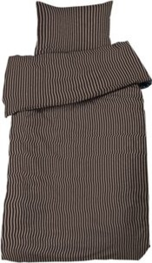 Vintage vasket Sengesett med trykte striper Malte 2-deler