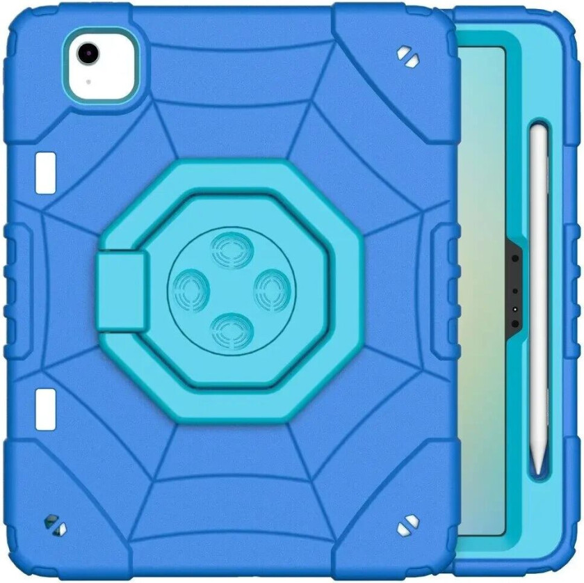 iPad Air 11" (2024) Barnedeksel m. Stativ & Håndtak - Blå