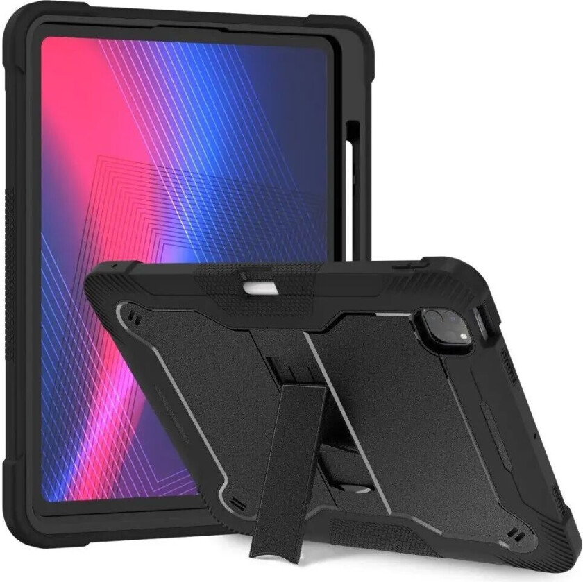 iPad Pro 13" (2024) Håndverker Deksel m. Stativ - Svart