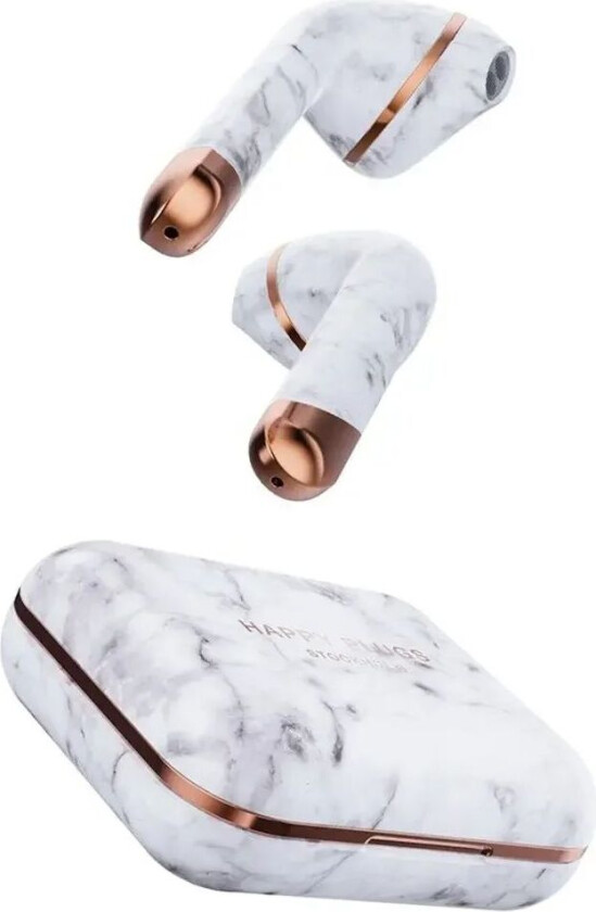 Happy Plugs Air 1 True Wireless Hodetelefoner - White Marble