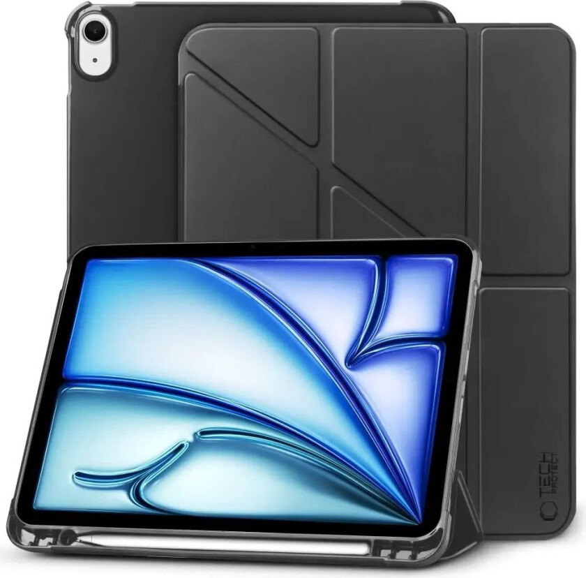 Tech-Protect iPad Air 10.9-11" (2024-2020) SC Origami Deksel m. Apple Pencil Holder - Svart