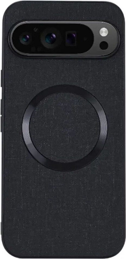 Google Pixel 9 / 9 Pro Plast Deksel med Grov Tekstur - MagSafe-Kompatibel - Svart