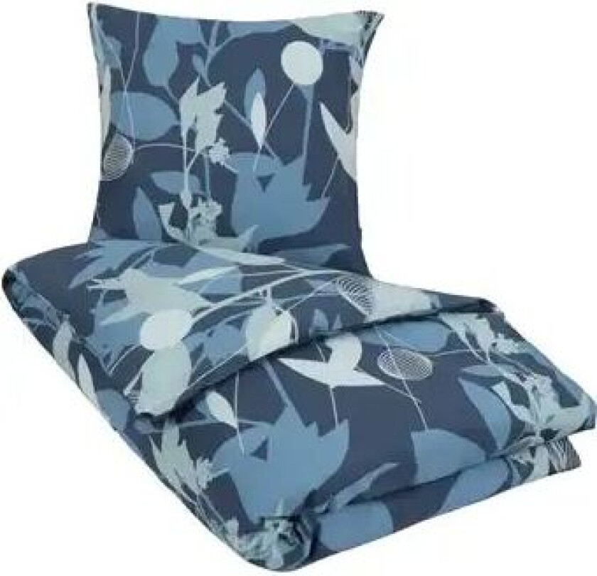 Sengesett 200x220 cm - 100% bomull - Nanna blå -