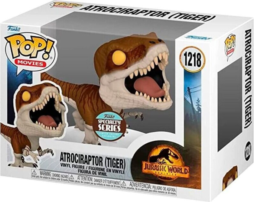 POP figure Jurassic World 3 Atrociraptor Tiger Exclusive