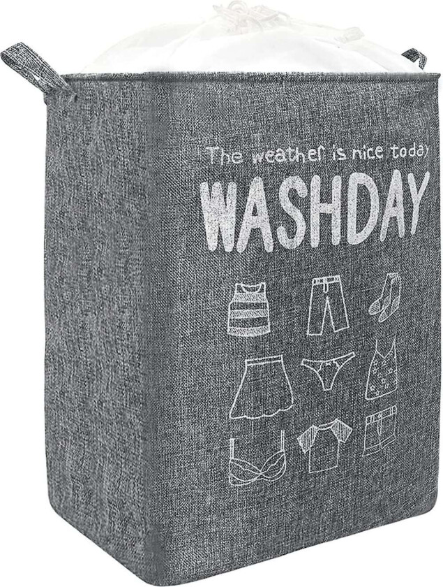 Stor sammenleggbar skittentøyskurv-75L