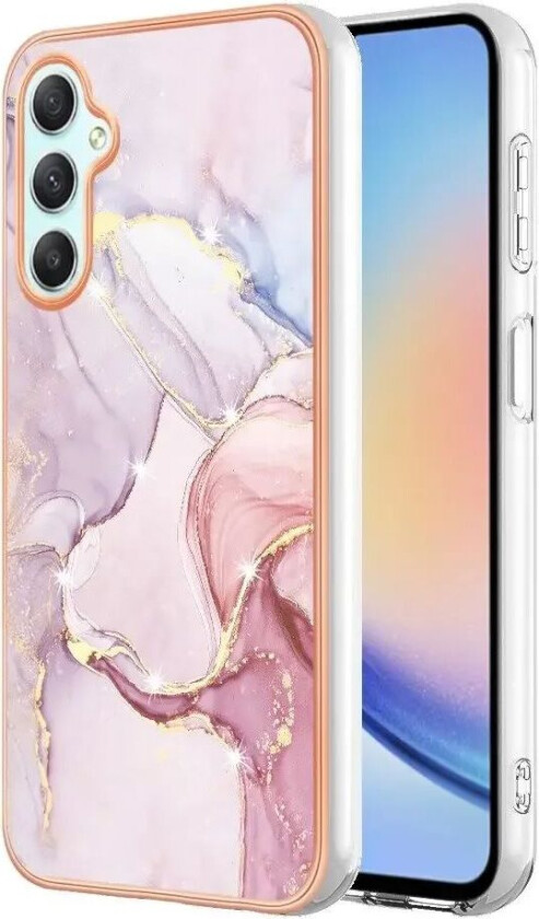 Samsung Galaxy A25 (5G) Hybrid Plast Deksel - Rosa Marmor