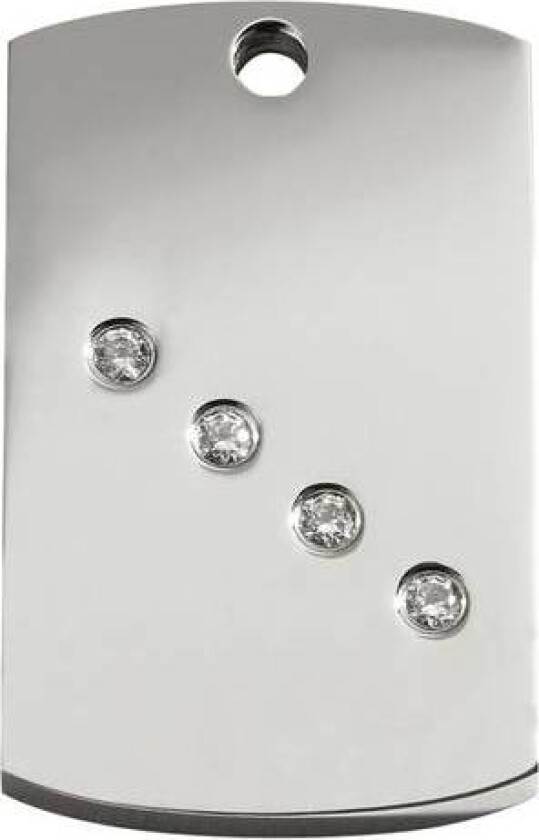 ID-brikke med diamant - Tag