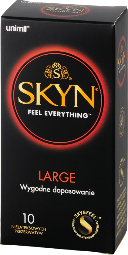 SKYN Large Lateksfrie Kondomer 10 stk - Klar