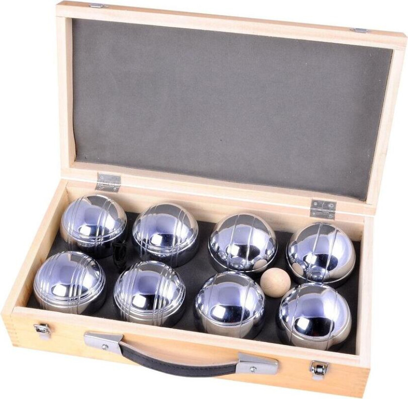 Petanque-sett i trekasse