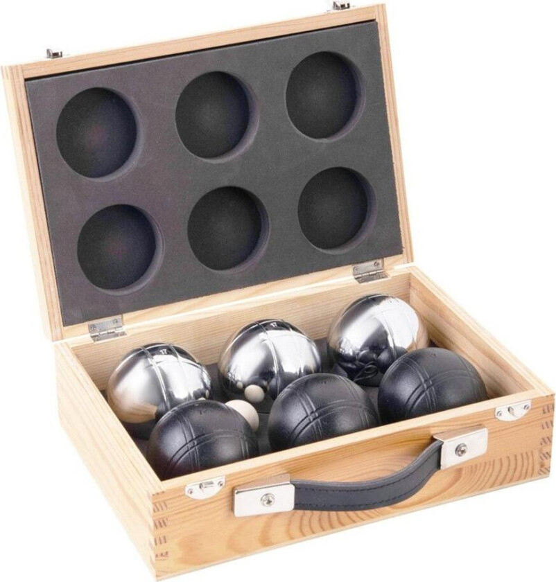 Petanque-sett i trekasse