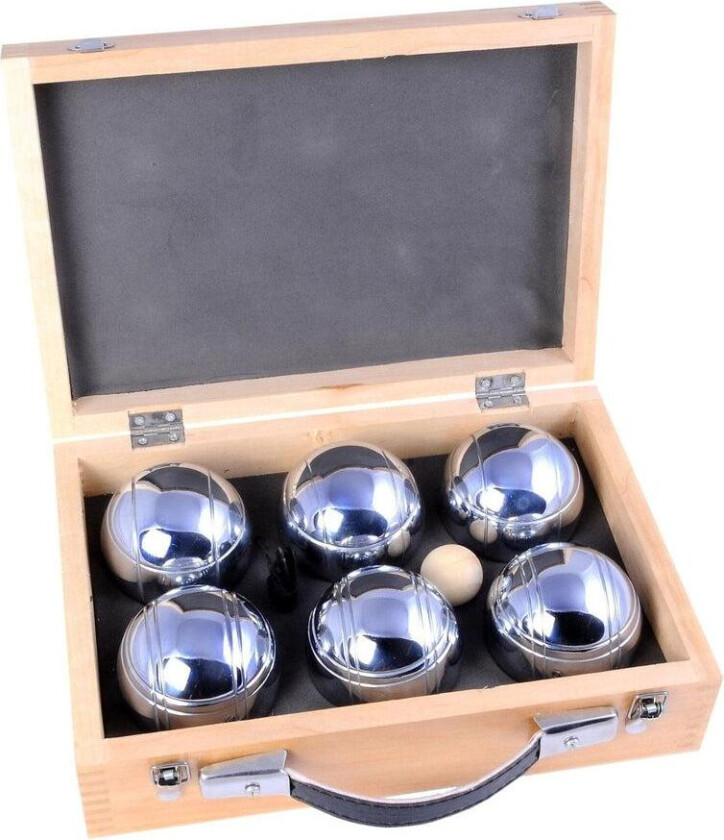 Petanque-sett i trekasse