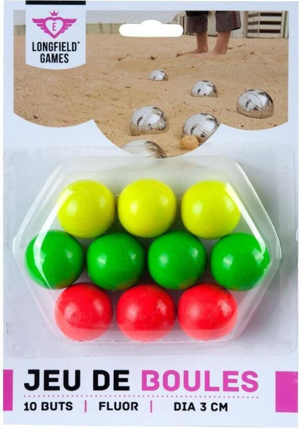 Petanque: "Gris" neon (sett av 10 stk)