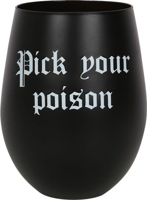 Pick Your Poison Stemless Wine Glass