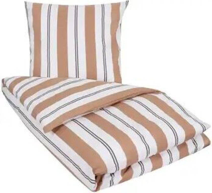 Sengesett 200x220 cm - 100% bomull - Rikke brun -