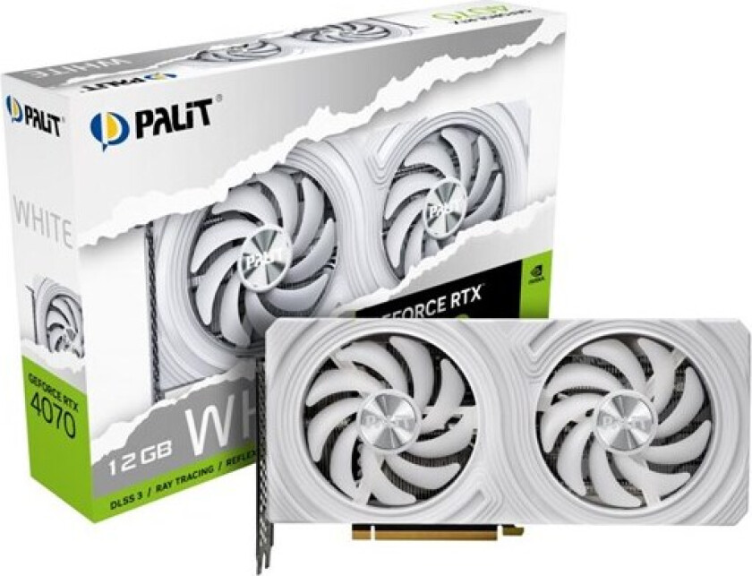 GeForce RTX 4070 White - 12GB GDDR6X RAM - Grafikkort