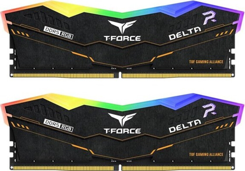 T-Force Delta TUF RGB DDR5-6000 - 32GB - CL38 - Dual Channel (2 pcs) - Intel XMP - Svart med RGB