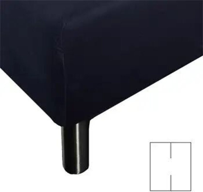 Splittlaken - 180x200x40 cm - Mørkeblått stretchlaken - 100% Bomull -