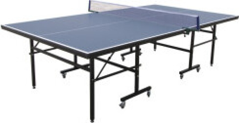 Sammenleggbart bordtennissett med hjul og tilbehør