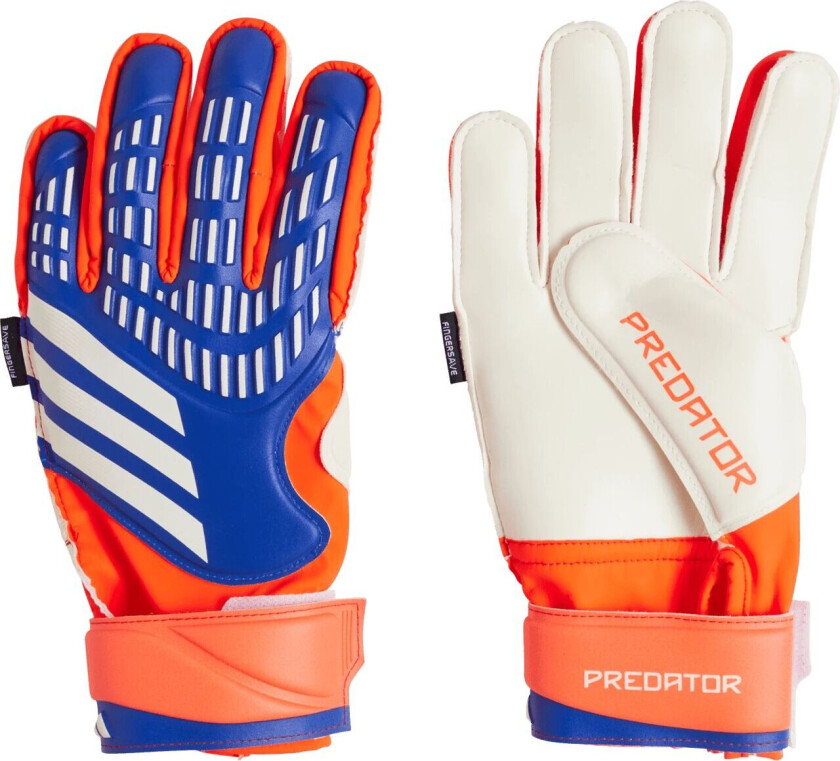 adidas Predator Glove Match Fingersave, keeperhansker, junior Lucblu/Solred/White