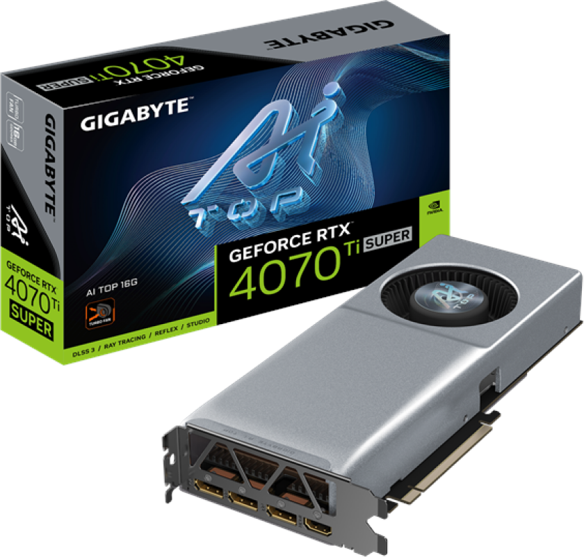 GeForce RTX 4070 Ti SUPER AI TOP - 16GB GDDR6X RAM - Grafikkort