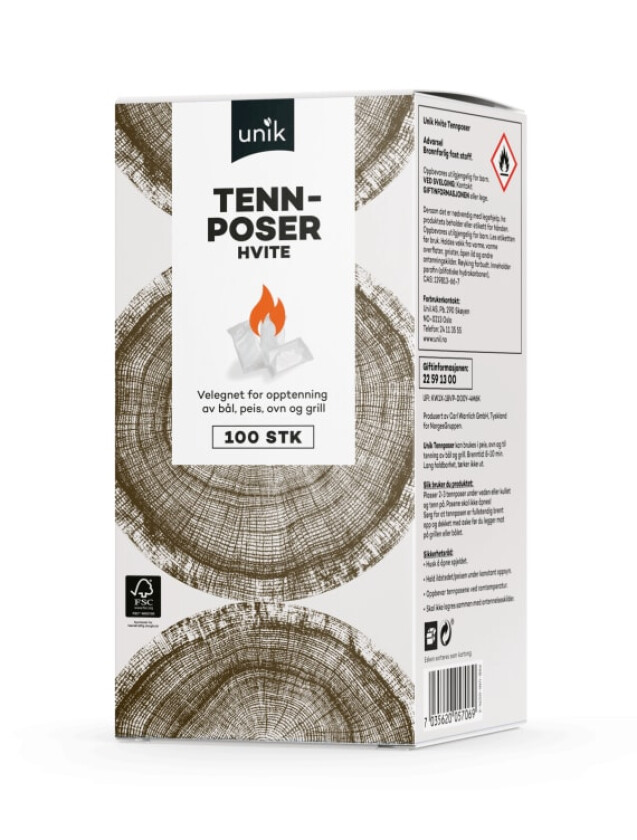 Opptenningsposer 100stk