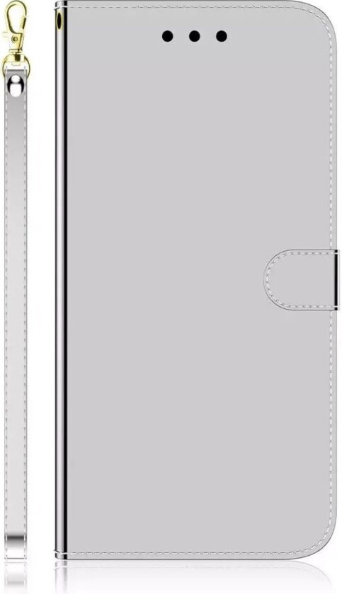 Motorola Moto G22 Blank Flip Deksel med Stropp & Kortholder - Sølv