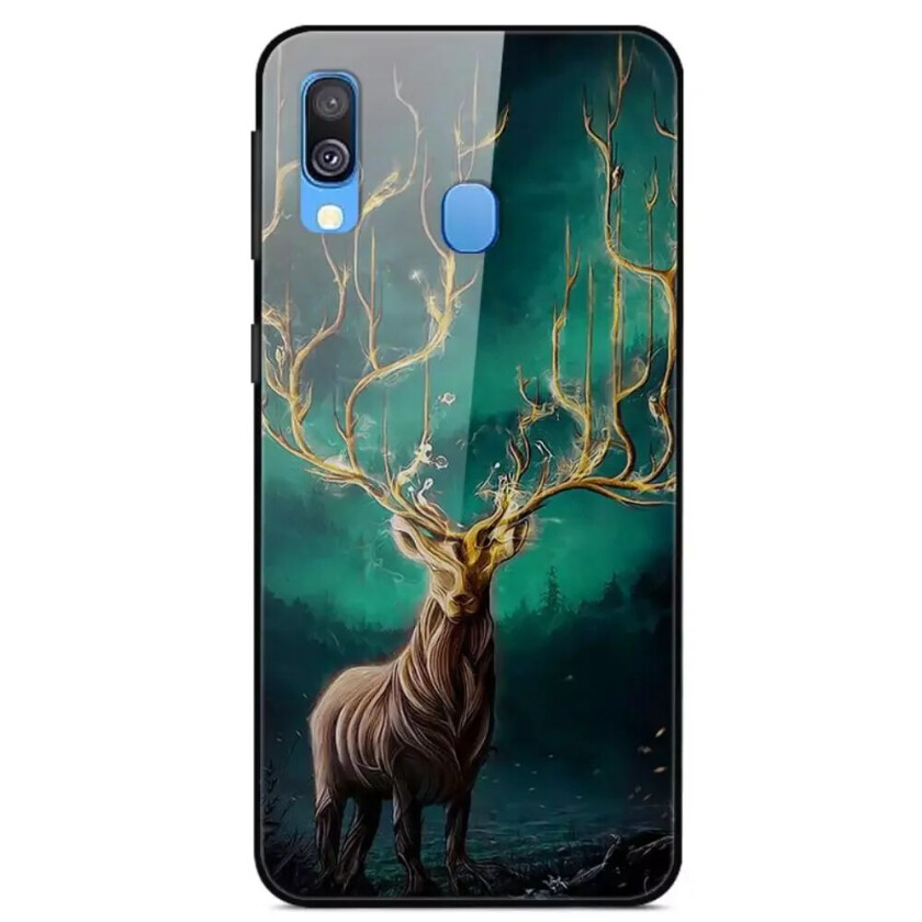 Samsung Galaxy A20e Deksel m. Glassbakside - Tree Deer