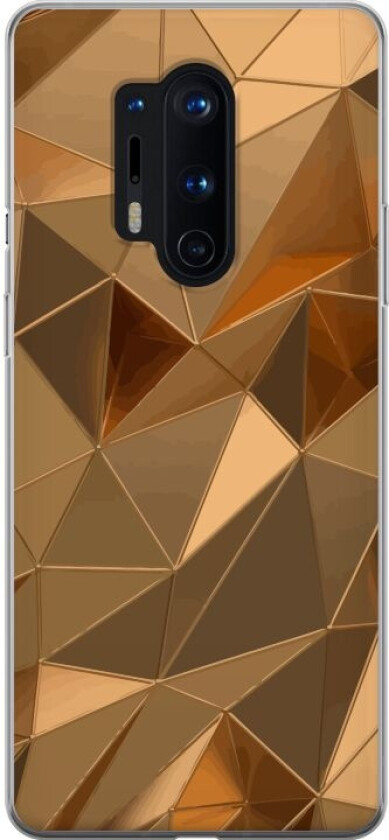 Mobildeksel til OnePlus 8 Pro med 3D Gull motiv