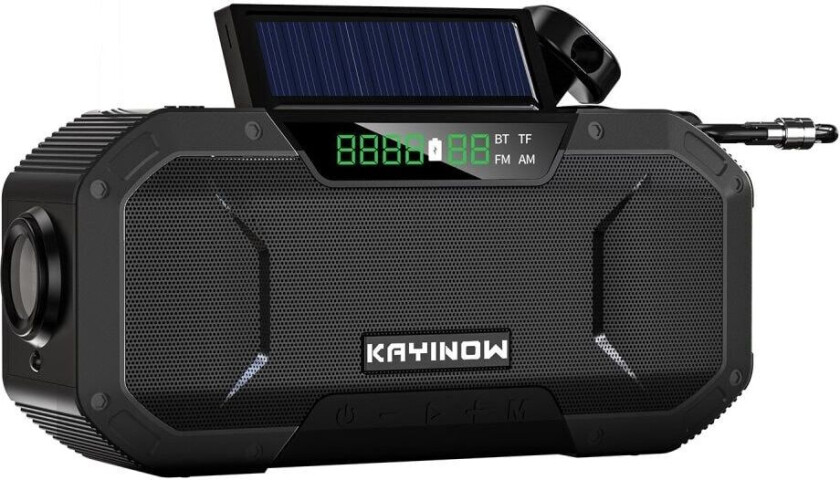 Vanntett veivradio Emergency Radio Solar Cell Radio 5000mAh
